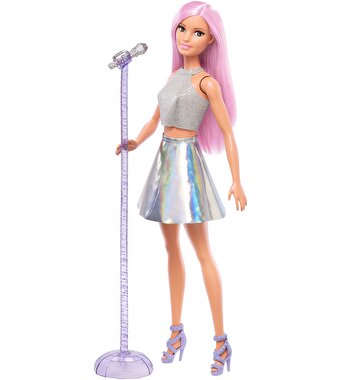 Barbie Kariyer Bebekleri Pop Star Bebek ve Mikrofonu FXN98