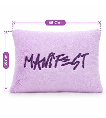 Manifest Lila Peluş Kırlent 35×45 Cm