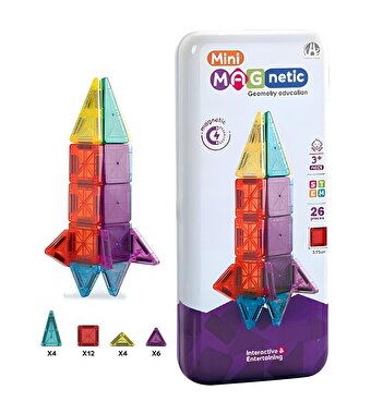 Mini Manyetik Bloklar Seyahat Seti 26 Parça