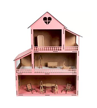 Ahşap Kalpli Ev 15 Parça