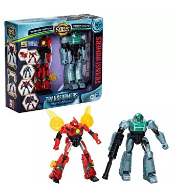 Transformers EarthSpark Terran Twitch ve Robby Malto İkili Aksiyon Figürü Seti