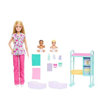 Barbie Kariyer Bebekleri Çocuk Doktoru Oyun Seti JMK12
