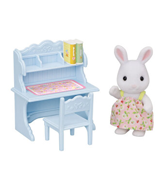 Sylvanian Families Kar Tavşanı Kız ve Çalışma Masası