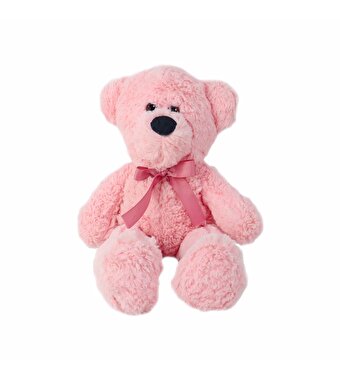 Büyük Kurdeleli Pembe Ayı 50 Cm