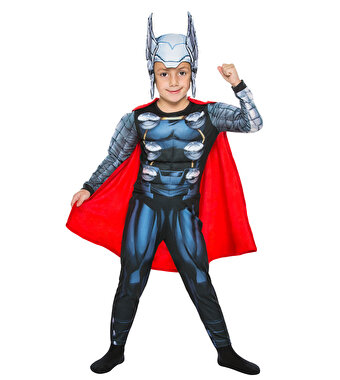 Thor Pelerinli Kostüm 7-9 Yaş