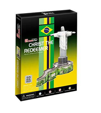 Cubic Fun 3D Puzzle 22 Parça Kurtarıcı İsa Heykeli Brezilya