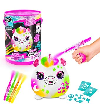 Airbrush Plush Squishy Peluş Neon Unicorn