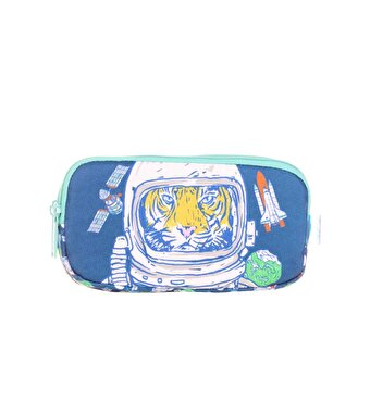 Kaukko Kids 3 Bölmeli Square Tiger  Kalem Çantası