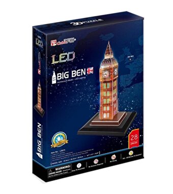 Cubic Fun 3D Puzzle 28 Parça Big Ben İngiltere (LED Işık Seri)