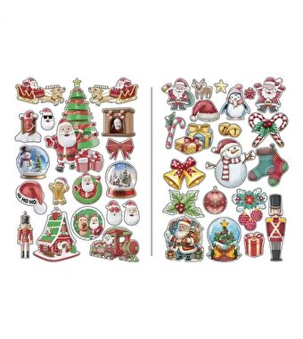 12'li Yılbaşı Temalı Sticker Seti