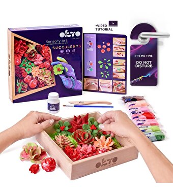 OKTO Succulents Passion 3D Duyusal Sanat Seti