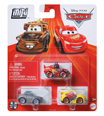 Cars Mini Karakter Arabalar Üçlü Paket HTR04