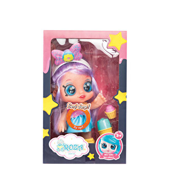 Roza Şeker Kız Mavi Etekli Fonksiyonlu Bebek