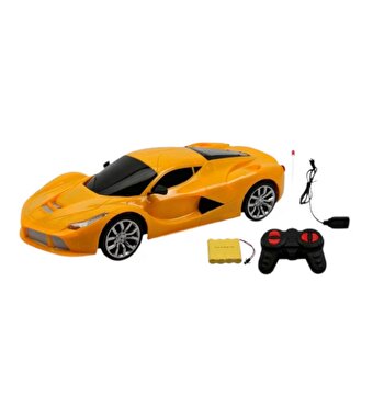 Şarjlı Işıklı Süper Sarı Spor Araba 217-A