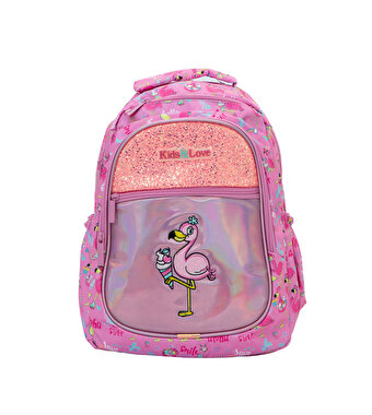 Kaukko Kids Love Aynalı & Taşlı Flamingo Sırt Çantası