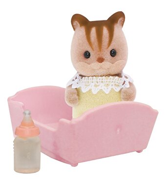 Sylvanian Families Kahverengi Bebek Sincap ve Beşik