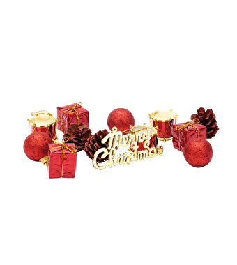 Karışık 13'lü Yılbaşı Çam Ağacı Süsü