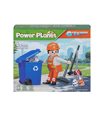 Power Planet Temizlik Görevlisi Figürlü Yapı Blok Oyuncak Seti D