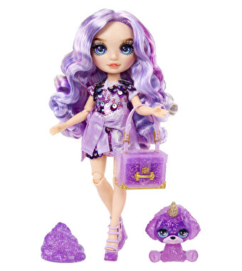 Rainbow High Parlak Slime ve Evcil Hayvan Serisi Bebeği Violet