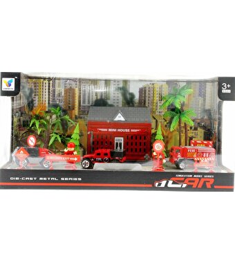 Aksesuarlı Metal İtfaiye Seti