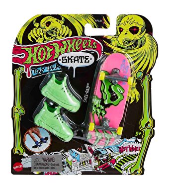 Hot Wheels Skate Neon Temalı Parmak Kaykay ve Ayakkabı Paketi Skel-Rad HPG27