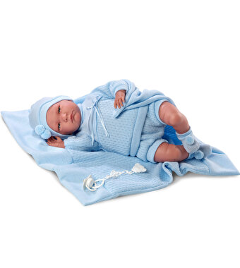 Llorens Lalo Toquilla Celeste Sesli 40 Cm