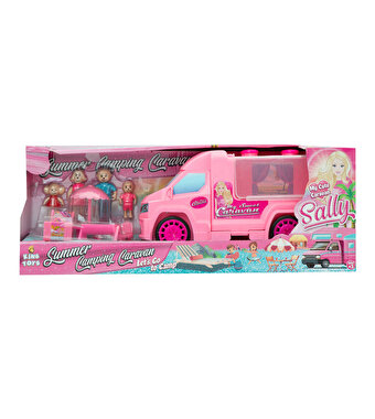Sally Karavan Kamp Seri̇si̇ Fi̇gürlü Oyun Seti̇ Toz Pembe