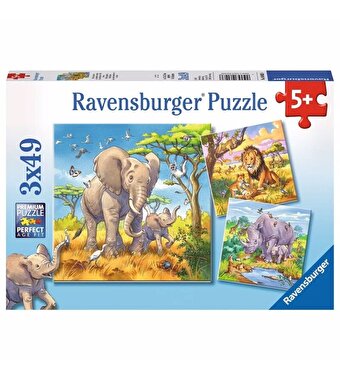 Ravensburger Wild Animals Puzzle 49x3 Parça