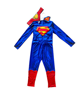 Superman Kaslı Kostüm 7-9 Yaş