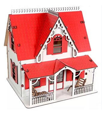 Ahşap Kırmızı Villa Ev