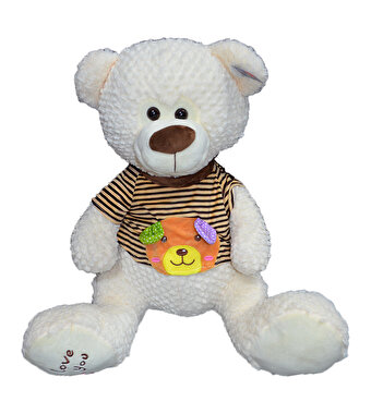 Çizgili Tişörtlü Beyaz Ayı 60 cm.