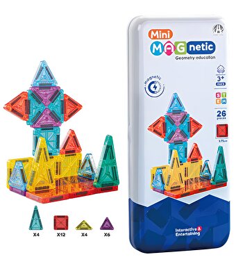 Mini Manyetik Bloklar Seyahat Seti 26 Parça