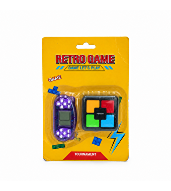 Retro Game Tournament El Konsolu ve Hafıza Oyunu Seti