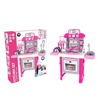 Sesli ve Işıklı Musluklu Mutfak Seti 40 Parça