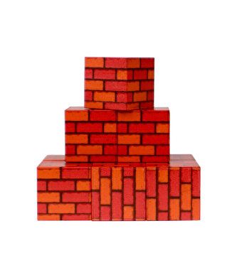 Magnivity Manyetik Bloklar Tuğla Desenli Blok 9 Parça