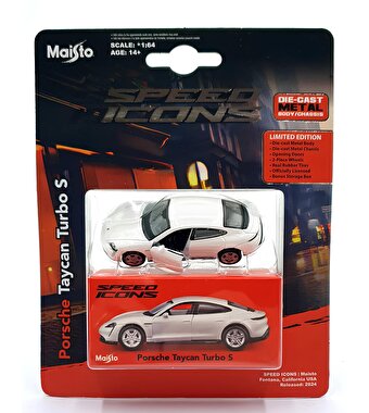1:64 Speed Icons Koleksiyon Araçlar Porsche Taycan Turbo S Beyaz