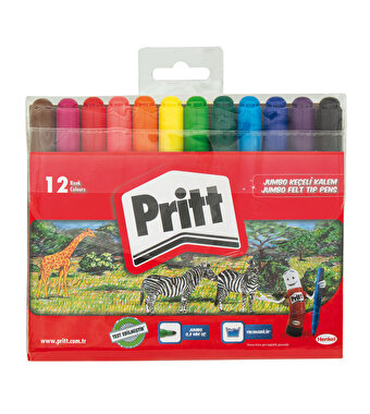 Pritt 12 Renk Jumbo Keçeli Kalem