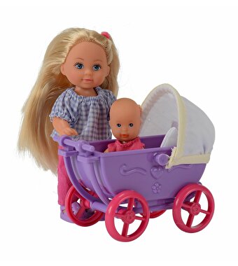 Evi Love Mor Pusetli Bebek Seti