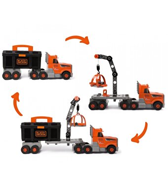 Smoby Black+Decker Alet Çantalı Vinçli Kamyon
