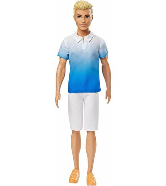 Barbie Yakışıklı Ken Bebekler Mavi Beyaz T-Shirtlü Ken GDV12