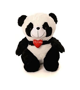 Minik Kalpli Sevimli Panda 50 Cm