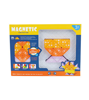 Manyetik 26 Parça Zeka Blokları Turuncu
