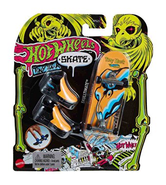 Hot Wheels Skate Neon Temalı Parmak Kaykay ve Ayakkabı Paketi Skulltimate HPG25