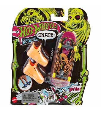 Hot Wheels Skate Neon Temalı Parmak Kaykay ve Ayakkabı Paketi Slay Rider