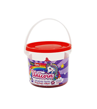 PlayToys 500 gr 5 Kalıplı Kinetik Kum Kırmızı Kapaklı