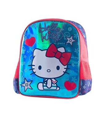 Hello Kitty Anaokulu Çantası Mavi Simli
