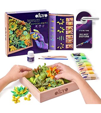 OKTO Succulents Energy 3D Duyusal Sanat Seti