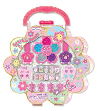 Hot Focus Sparkle Taşınabilir Işıltılı Tırnak ve Makyaj Seti