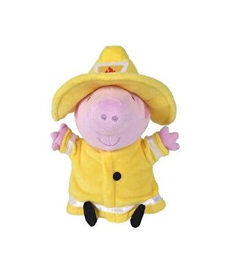 Peppa Pig Kostümlü Peluş İtfaiyeci Peppa
