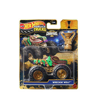 Hot Wheels Monster Trucks Arabalar Bigfoot Trophy Şampiyonları Wreckin Wolf JMV65